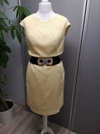 Sukienka XL 2XL - Gratex - 42 44 Nowa bez metki, ołówkowa, żółta