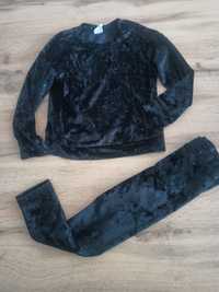 Dres cool club 104 czarny brokatowy spodnie bluza