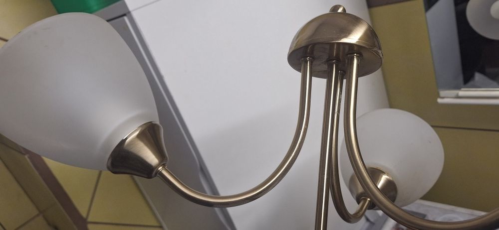 Lampa wisząca postarzane złoto stam bardzo dobry