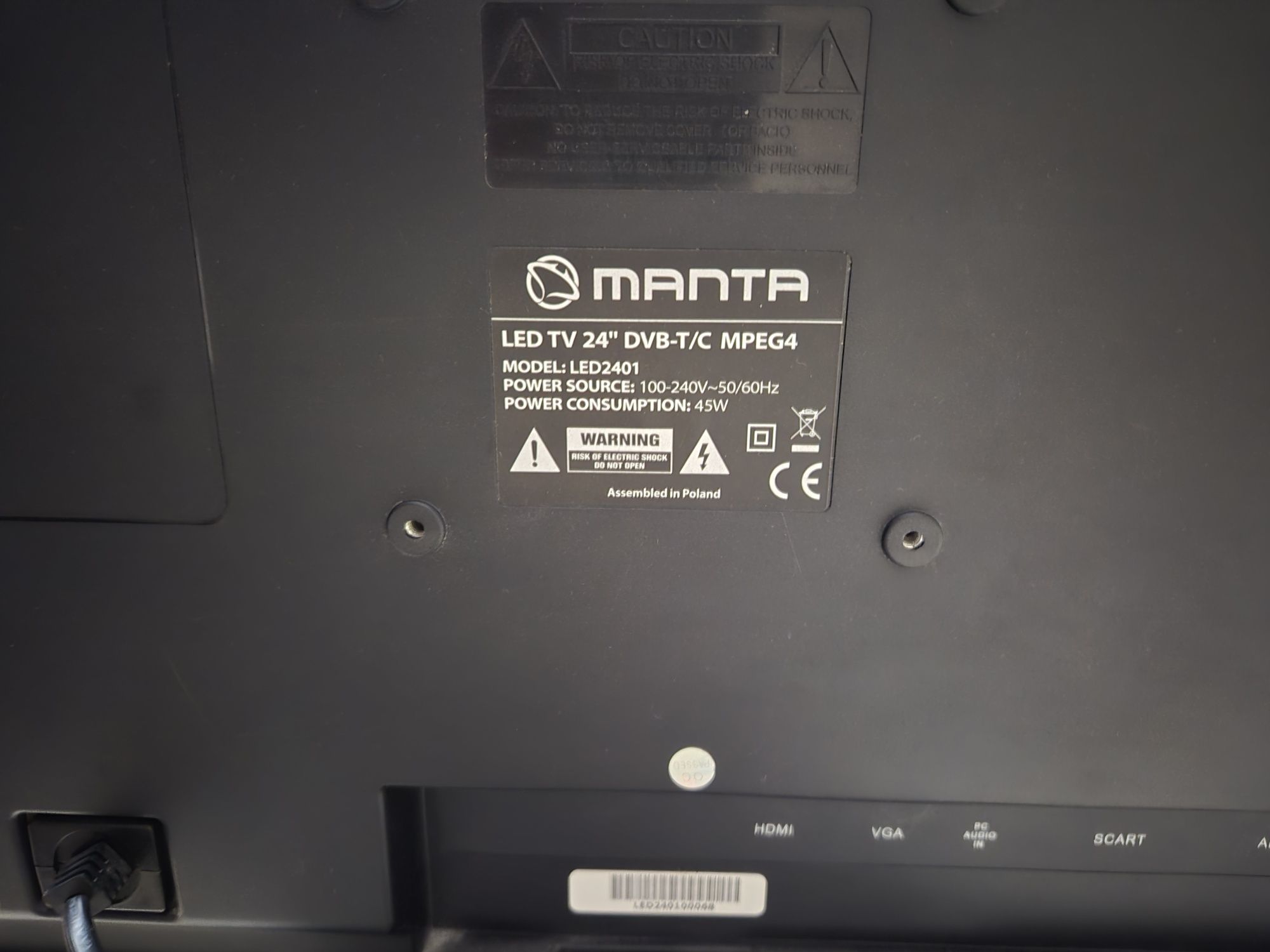 Telewizor LED 24 cale Manta