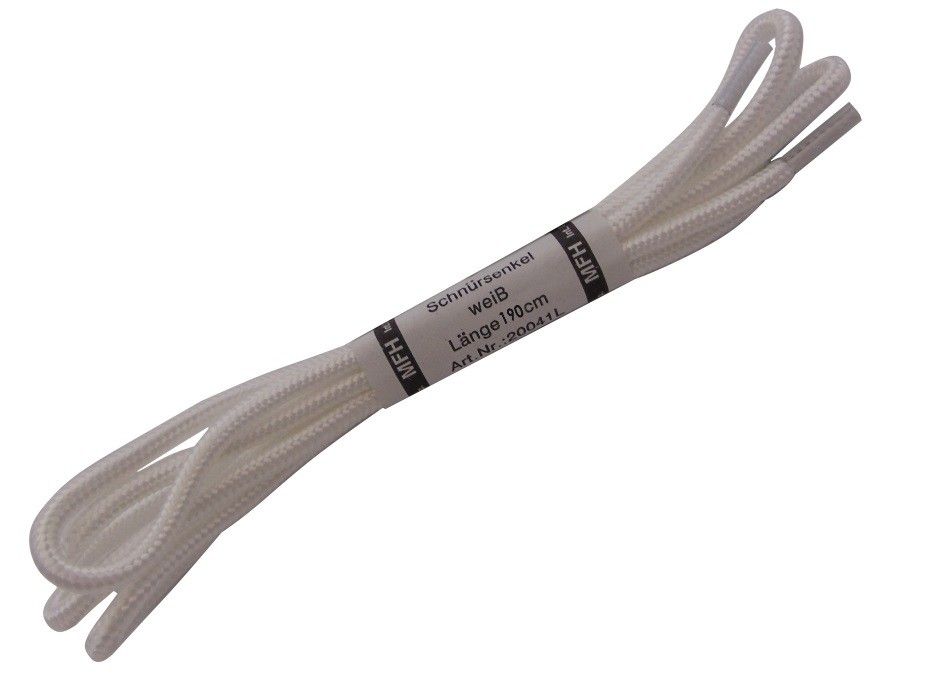 sznurówki 190 cm białe