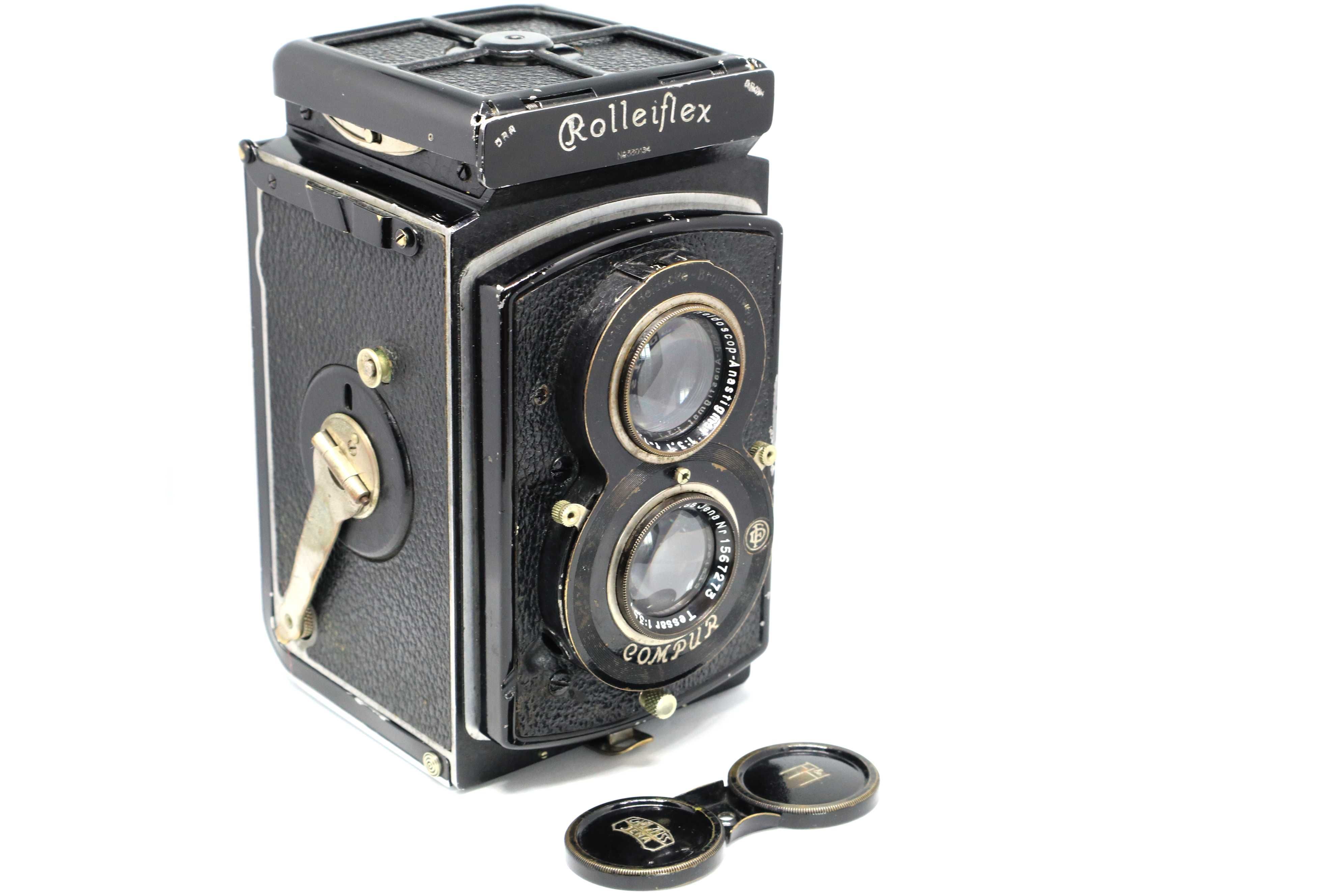 Rolleiflex Old Standard Carl Zeiss Tessar 3.5 + estojo e tampa