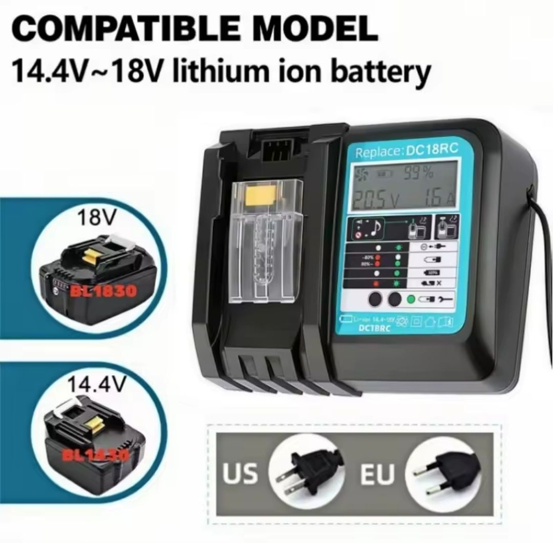 Зарядний пристрій Makita DC18RC-LCD