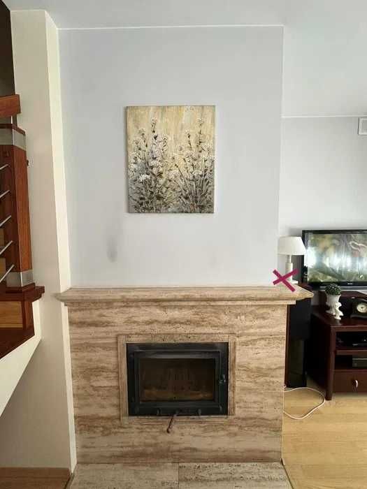 Obudowa kominka z trawertynu - Wrocław