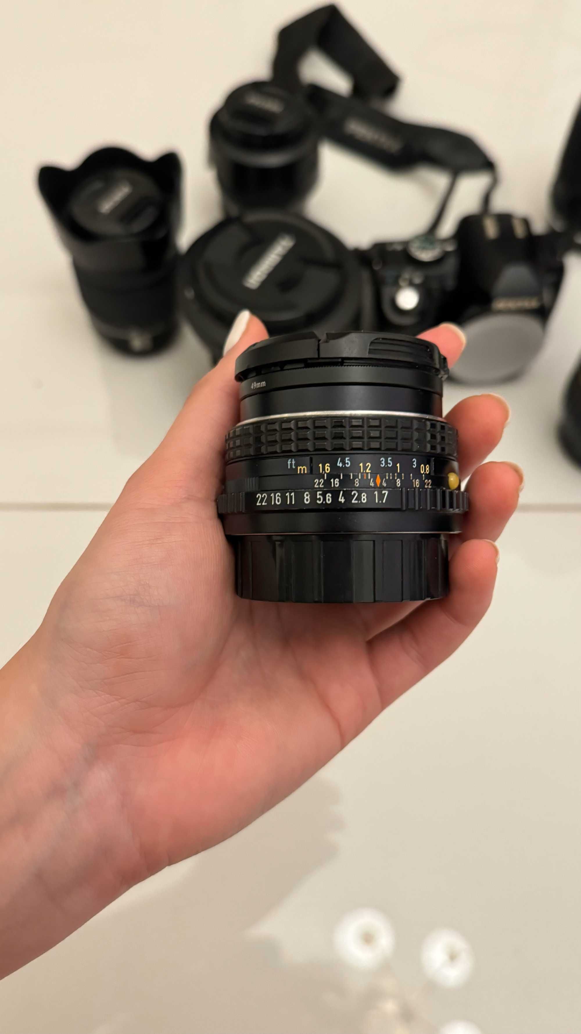 Pentax K-r + 5 obiektywów + 3 baterie + ładowarka