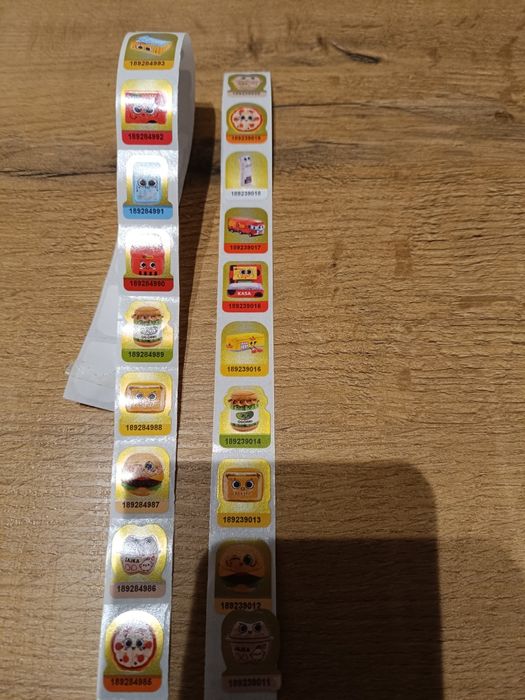 Naklejki z biedronki 50 sztuk