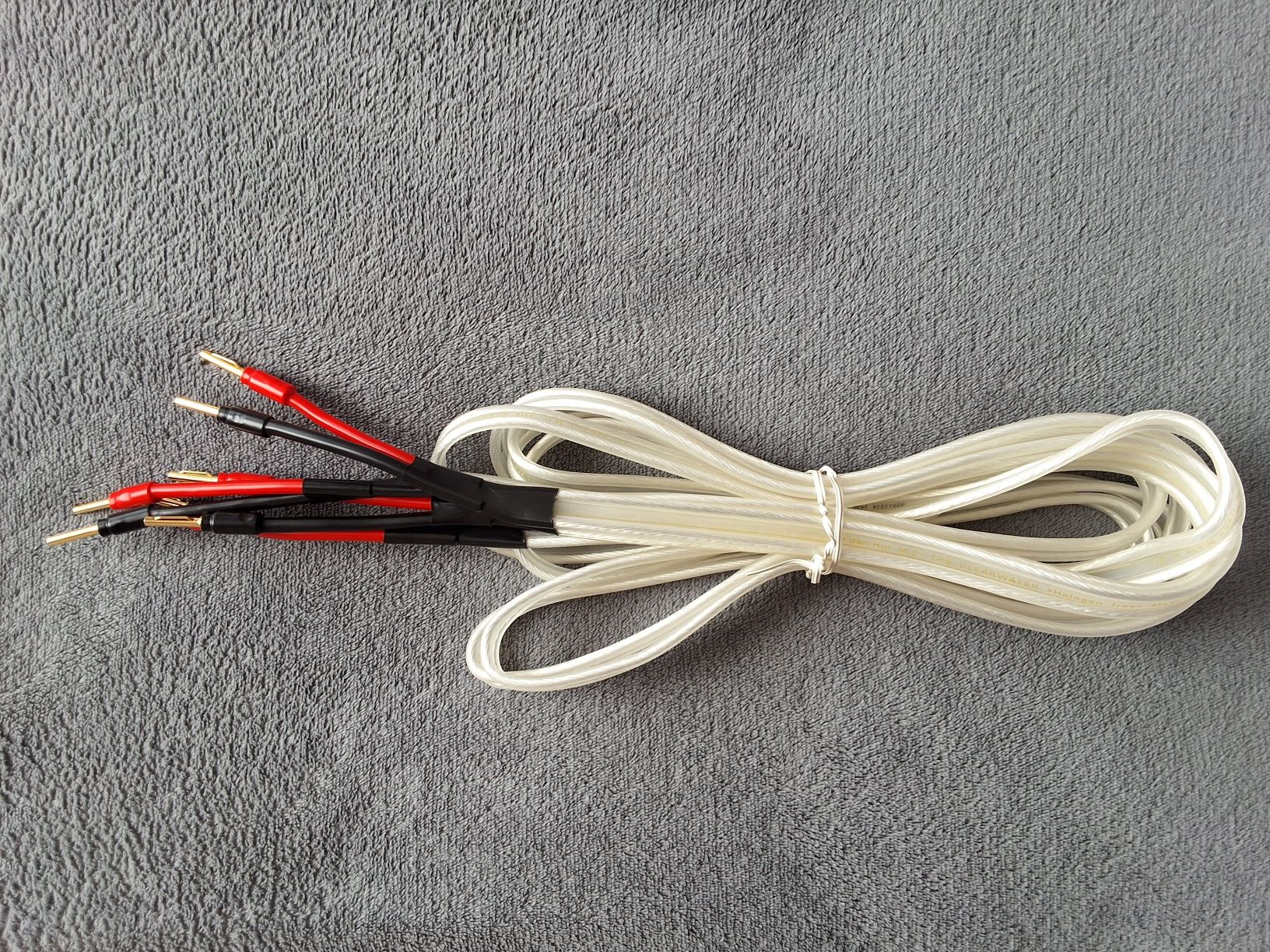 Kabel głośnikowe audiofilski,  hi-end + banany HQ, OFC. NOWE!