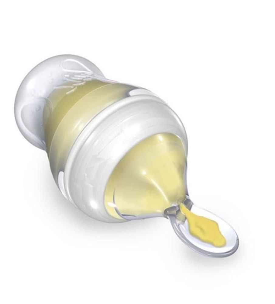 Силіконова пляшечка nuby "natural touch" з силіконовою ложечкою 150 мл