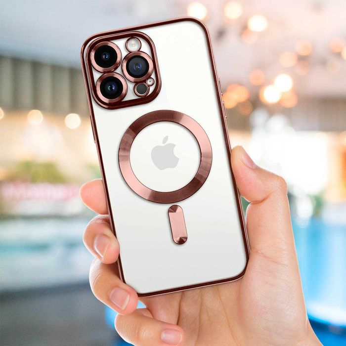 Plecki Etui Iphone 13/14/15 Plus Pro Max Magsafe Magnetyczne Miedziane
