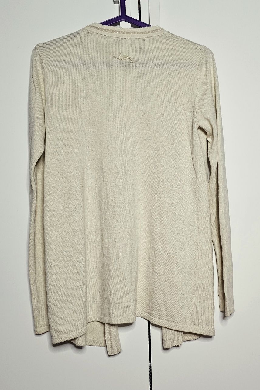 Guess damski sweter S kardigan kremowy narzutka