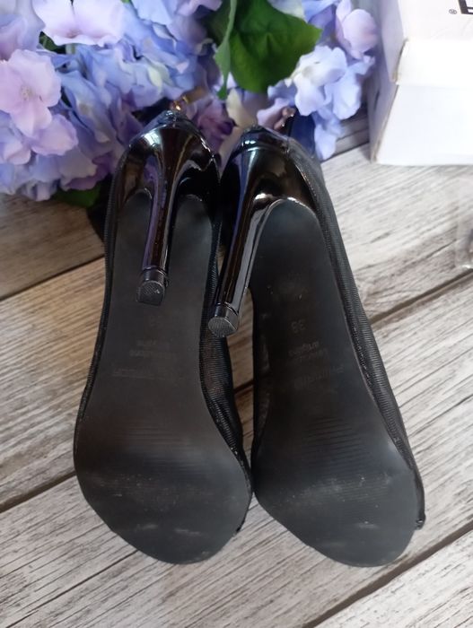 Czarne sexy botki z siateczki Prima Moda 38
