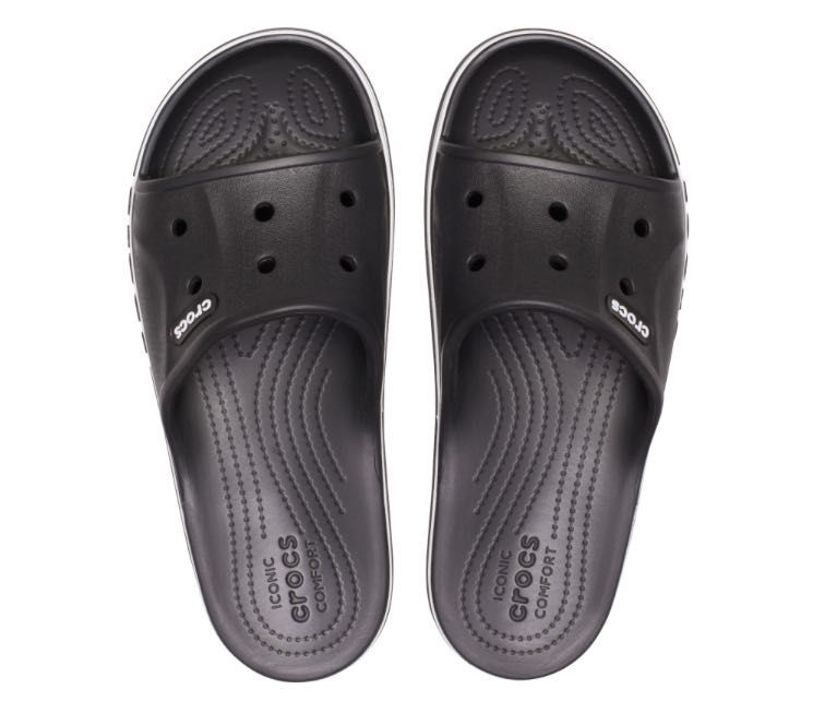 Стильні шльопанці Crocs Bayaband Slide 41-42 Black/White 205392 m8/w10