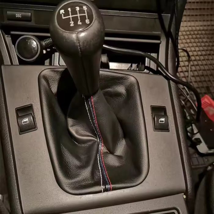 Capa de couro manete mudanças/travão de mão BMW