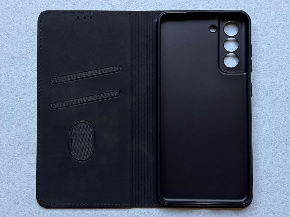 Samsung Galaxy S21 FE чохол книжка штучна шкіра слоти чехол