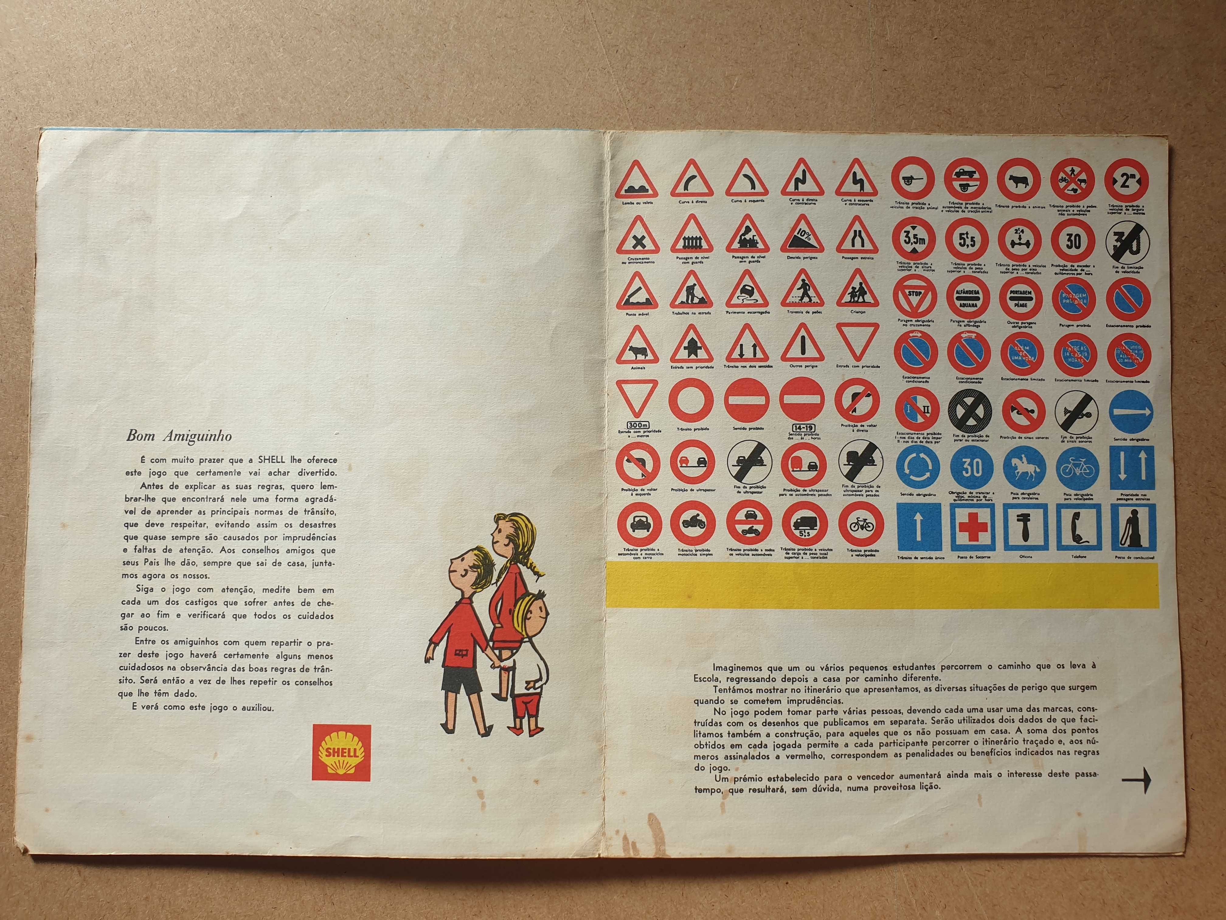Antigo Jogo Promocional SHELL Jogo do Trânsito - Anos 60