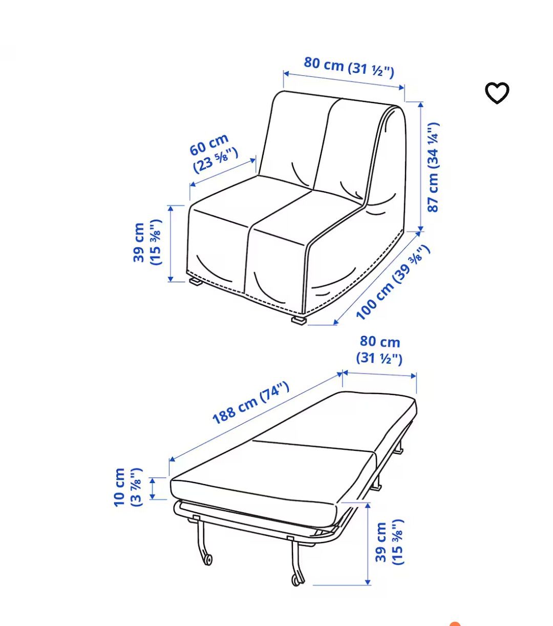 Sofá Poltrona Lycksele Havet IKEA