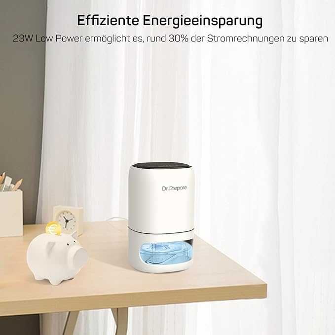 Dr.Prepare Elektryczny osuszacz powietrza, 1 l, cichy, przenośny