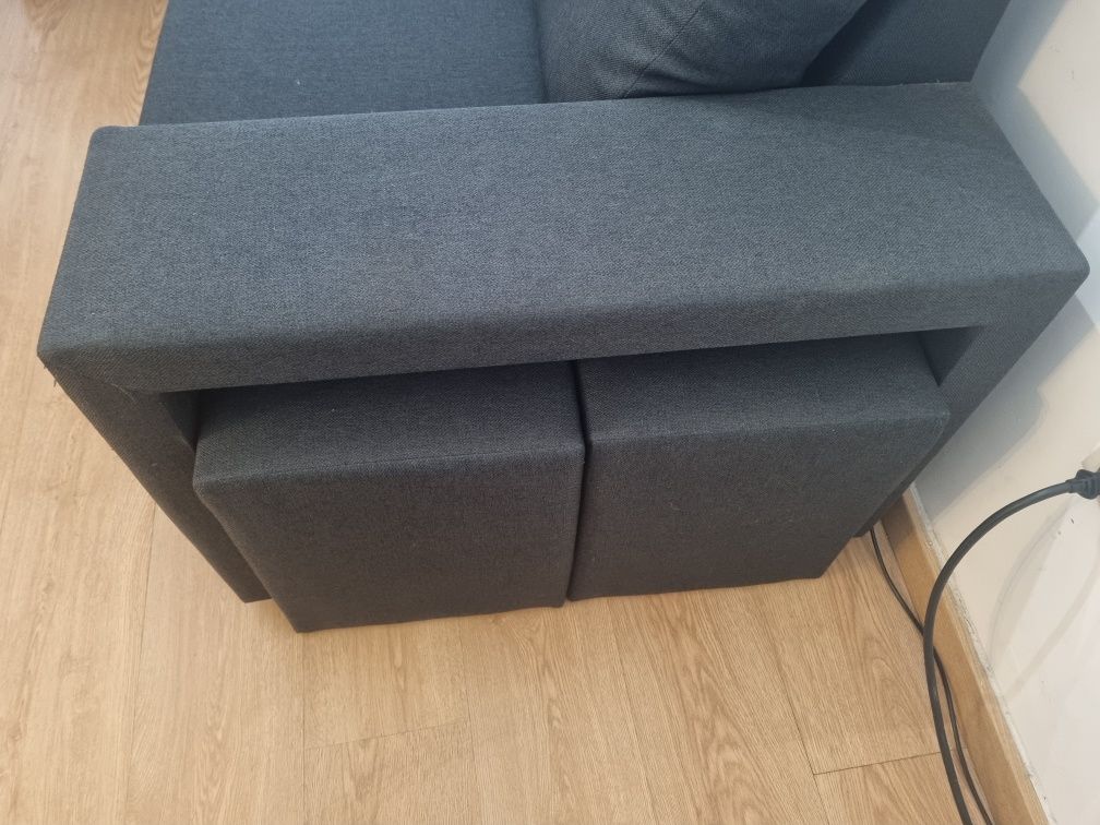 Sofá com chaise longue pouco uso