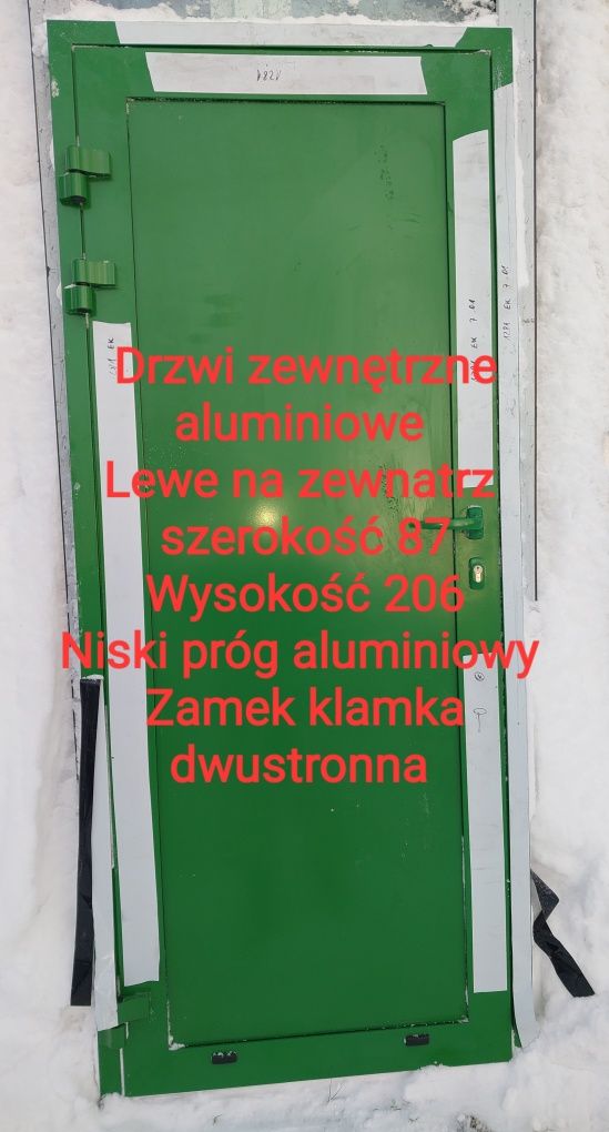 Drzwi aluminiowe 87x206 Nowe-25%