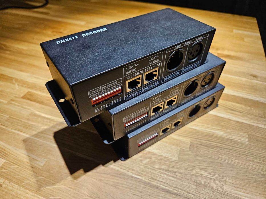 KONTROLER Sterownik DMX do taśm LED RGBW 4 kanały - Jak NOWE - 3sztuki