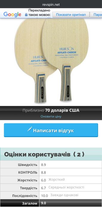 Основа Huieson ALC настільний теніс