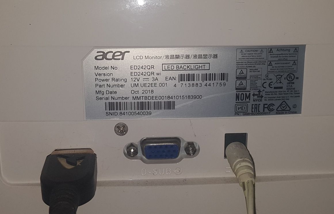 Monitor Acer ED242QR