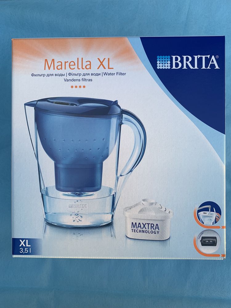 Новий Фільтр Кувшин Brita Marella XL з катриджем maxtra + шзж