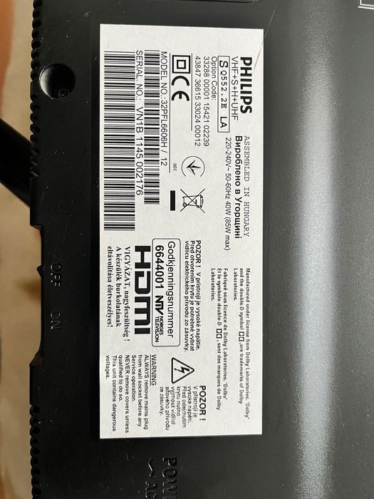 Philips 32pfl6606h/12 Телевізор 32