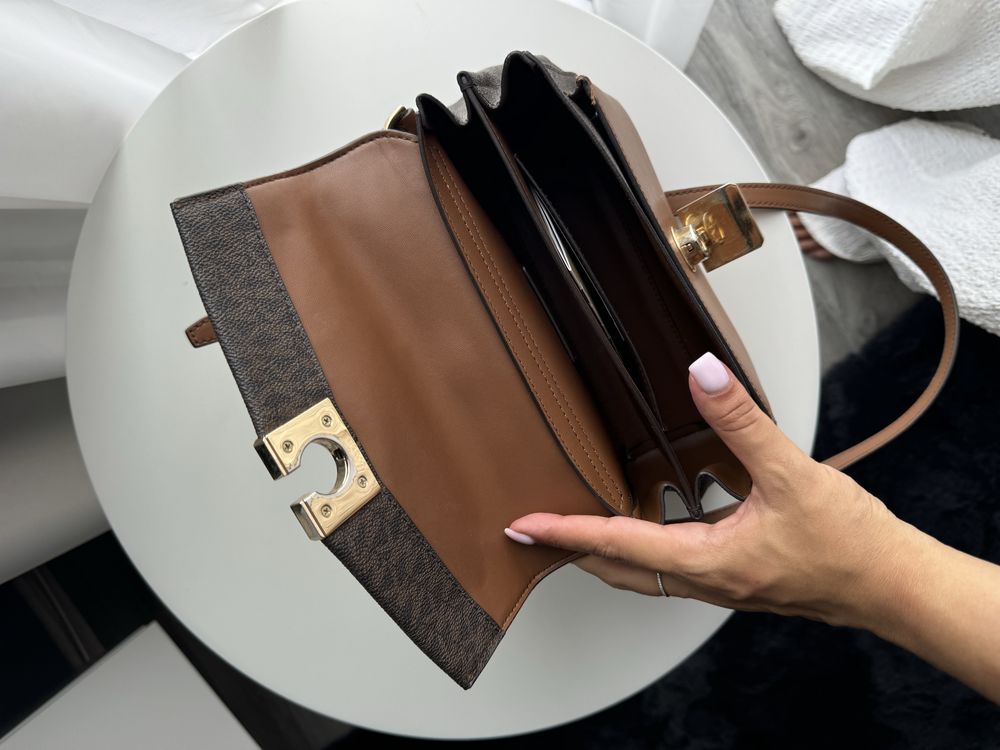 Сумка Michael Kors lita коричнева з лого