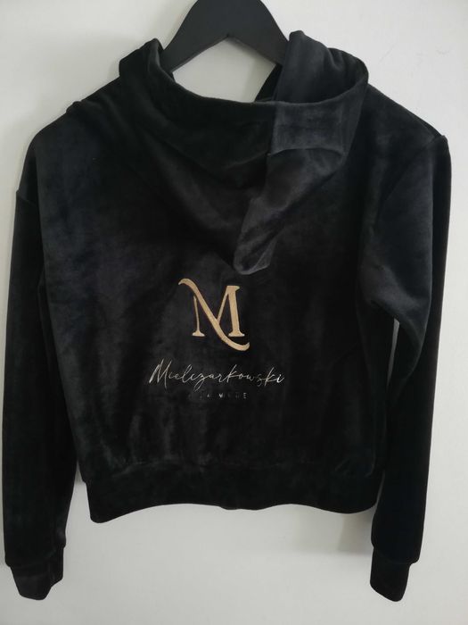 bluza Mielczarkowski xs s 36 czarna bluza welurowa Mielczarkowski s 36