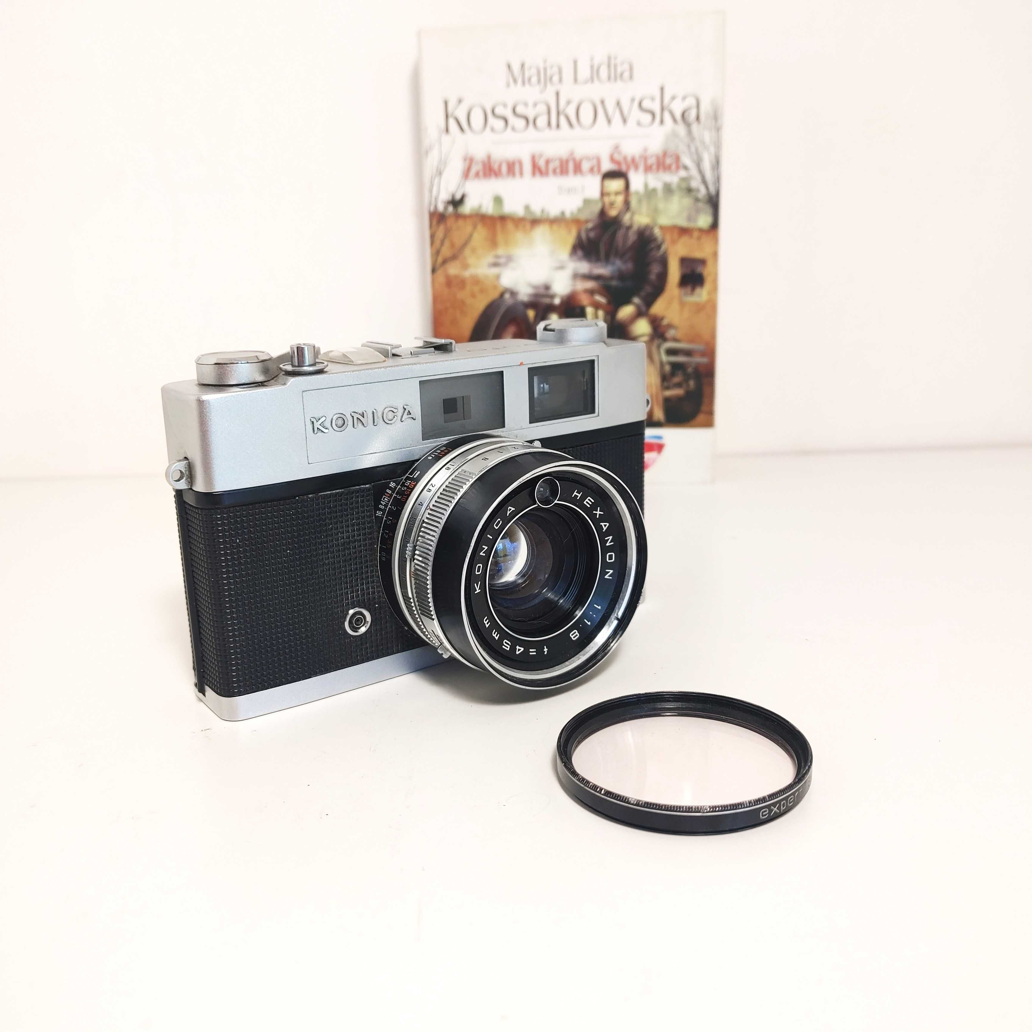 Aparat Analogowy Dalmierz KONICA auto S2 z HEXANON 45 mm 1:1,8 z 1965