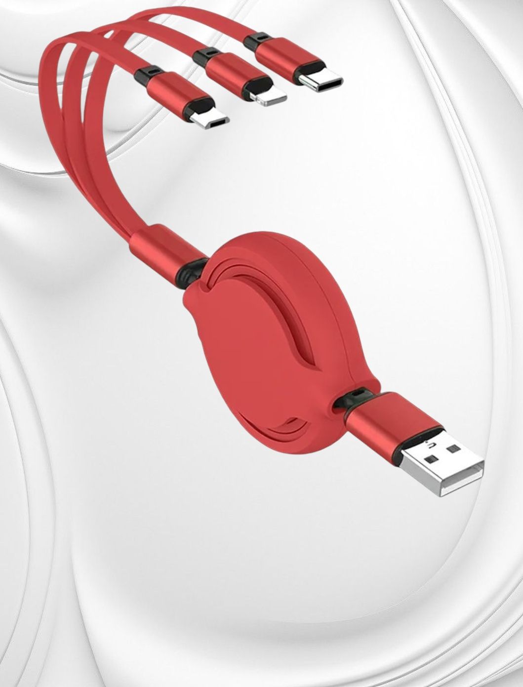 3w1 kabel zwijany do transmisji danych i ładowania USB-A/ C / IPAD