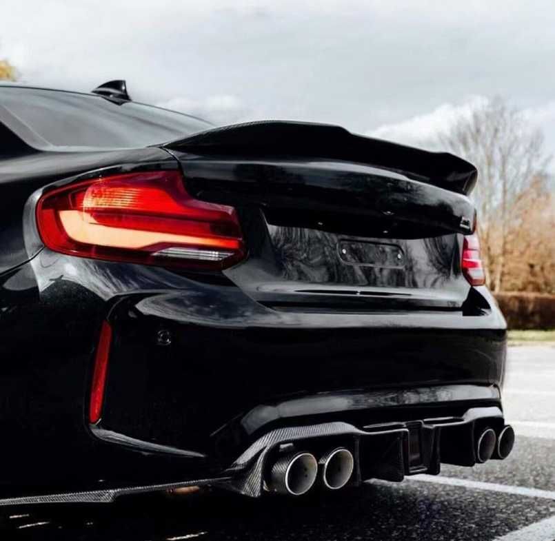 Spoiler lotka dokładka PSM BMW F22 F87 CZARNY POŁYSK / CARBON