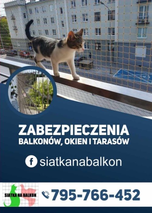 Siatka na balkon, siatka dla kota, siatka przeciw gołębiom