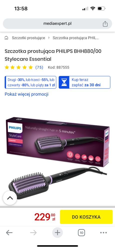 Szczotka prostująca prostownica philips