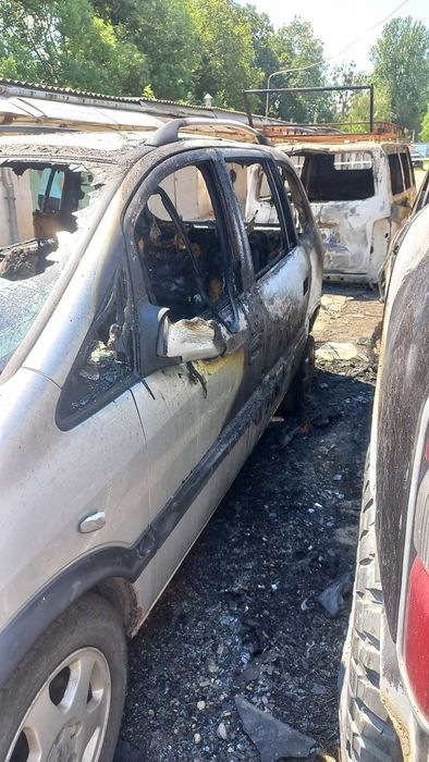 Опель Зафіра після пожару