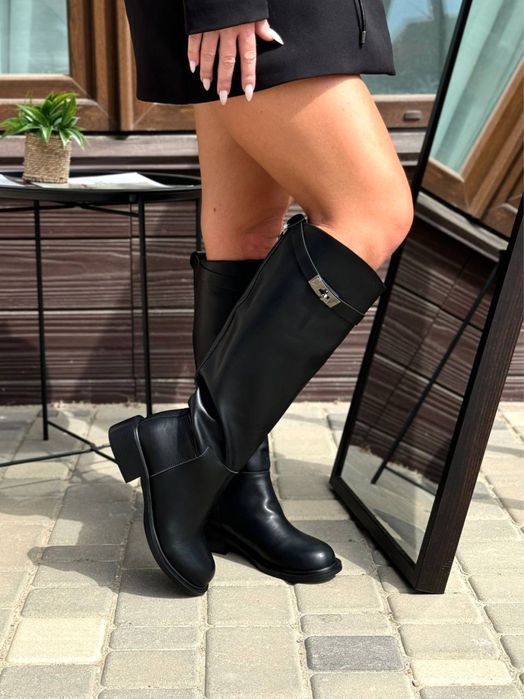 Чоботи жокейки Шкіра демісезон