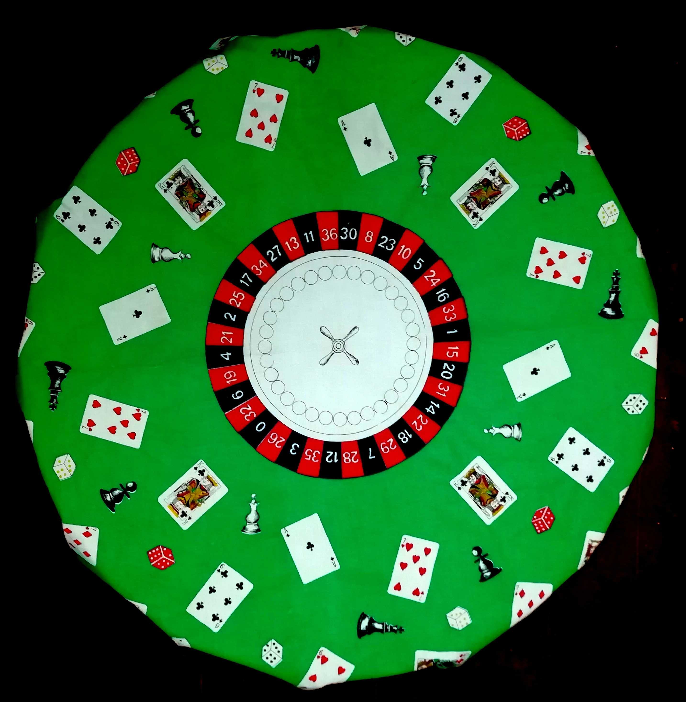 Toalha antiga de mesa para Jogos redonda com 140cm