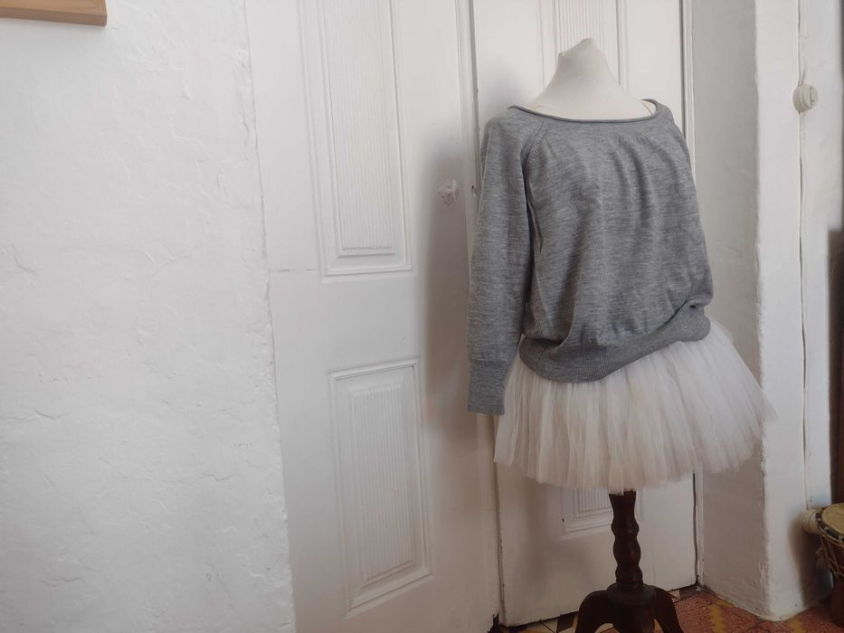 Camisola malha cinza