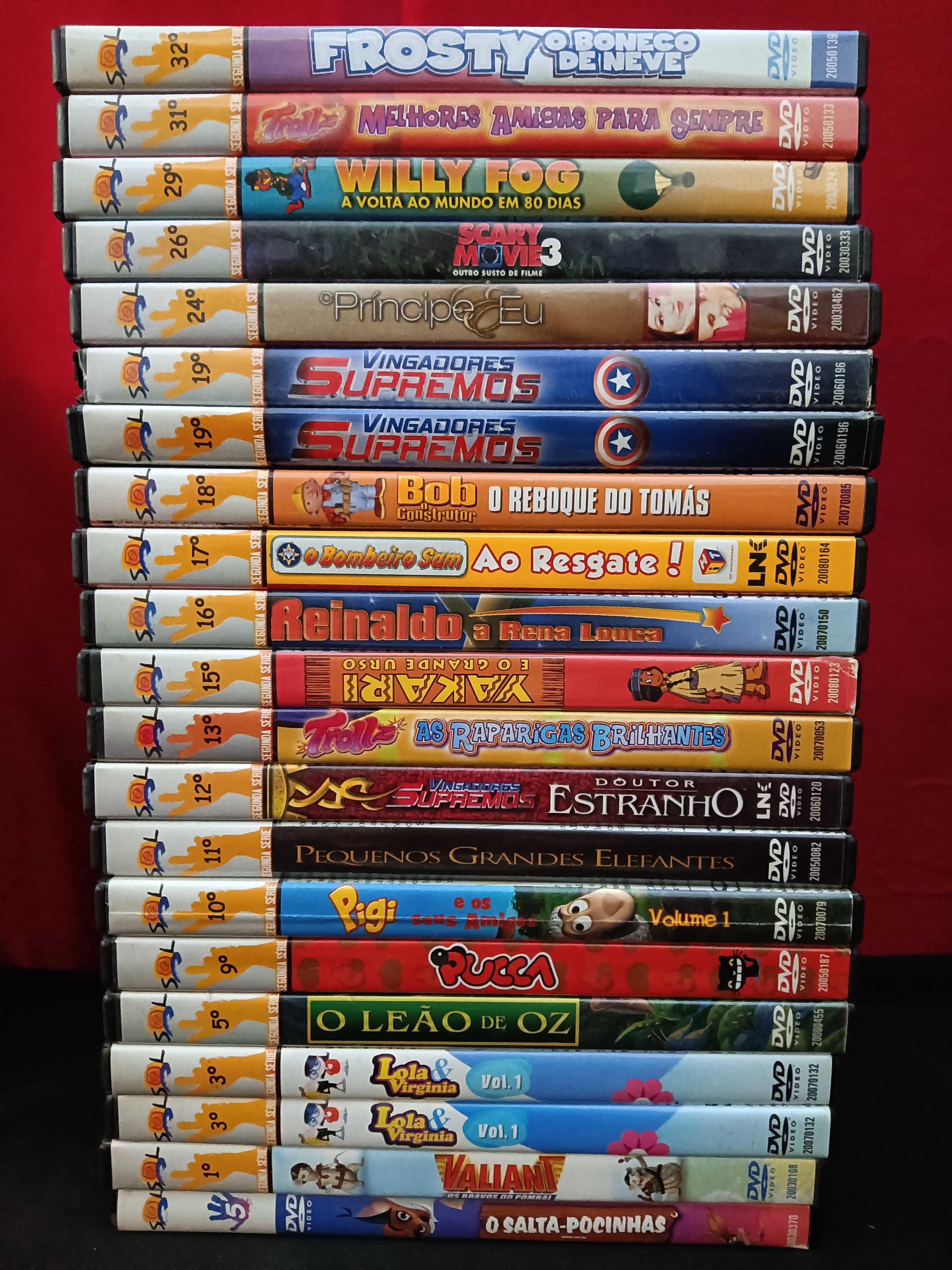 Filmes DVD coleção Sol 42 unidades