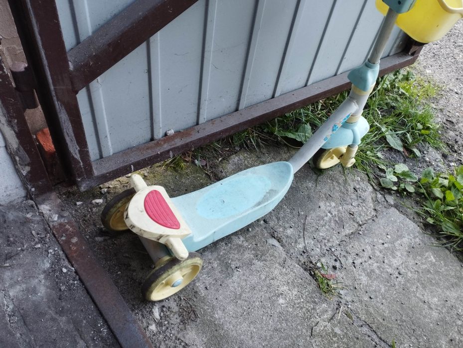 Hulajnoga dla dziecka, z hamulcem i koszyczkiem