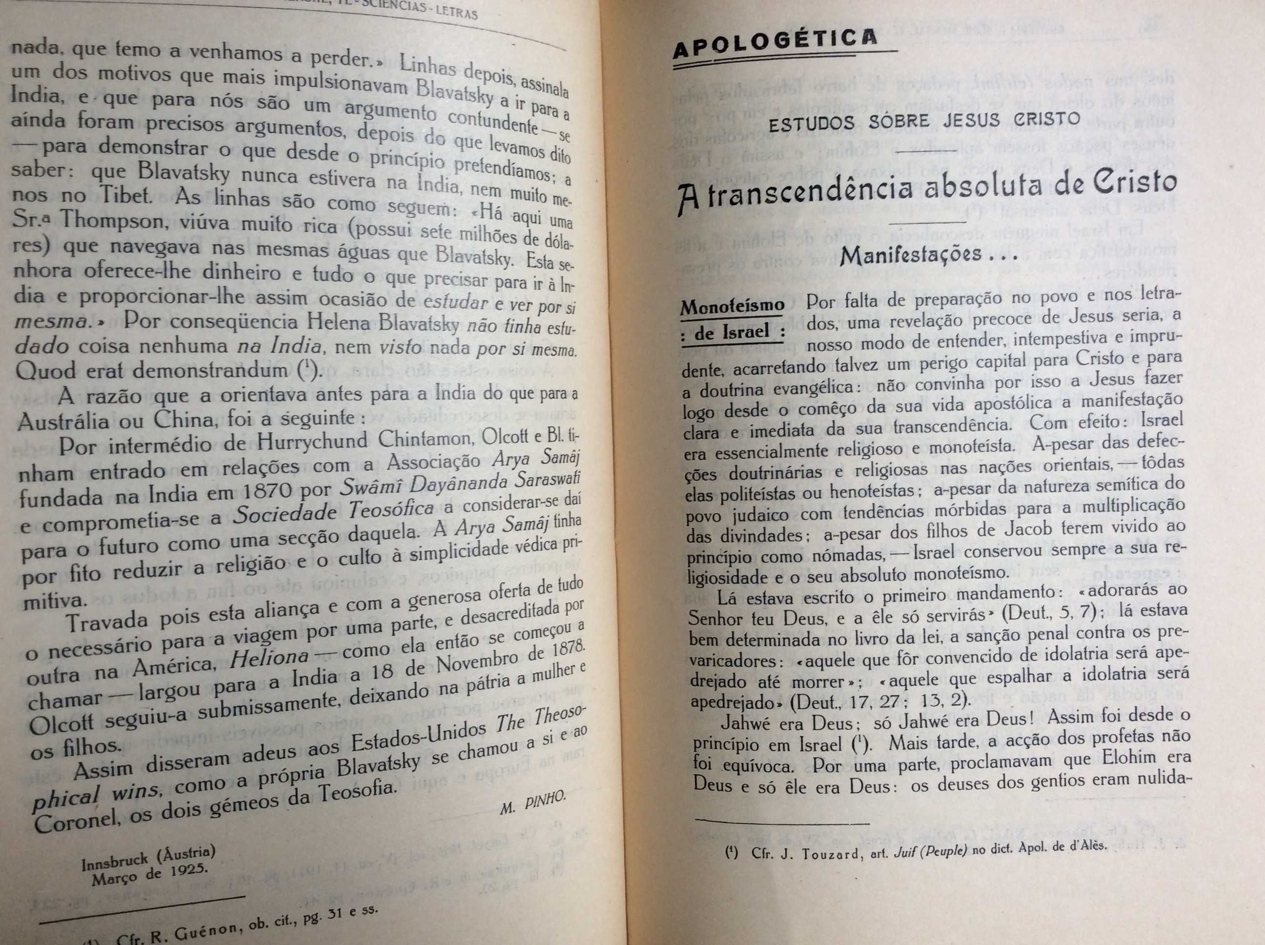 Brotéria. Fé - sciencias - letras Vol. I, Fasc. VIII Agosto de 1925