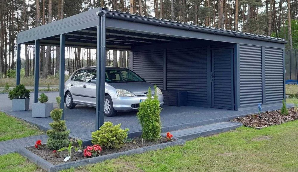 Carport 6x6 - wiata samochodowa garażowa dwustanowiskowa pod wymiar