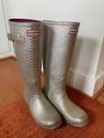 Botas de chuva/Galochas altas, prateadas, Hunter Originais. Tamanho 38