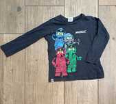 Long sleeve koszulka z długim rękawkiem czarna z Lego Ninjago 104 cm