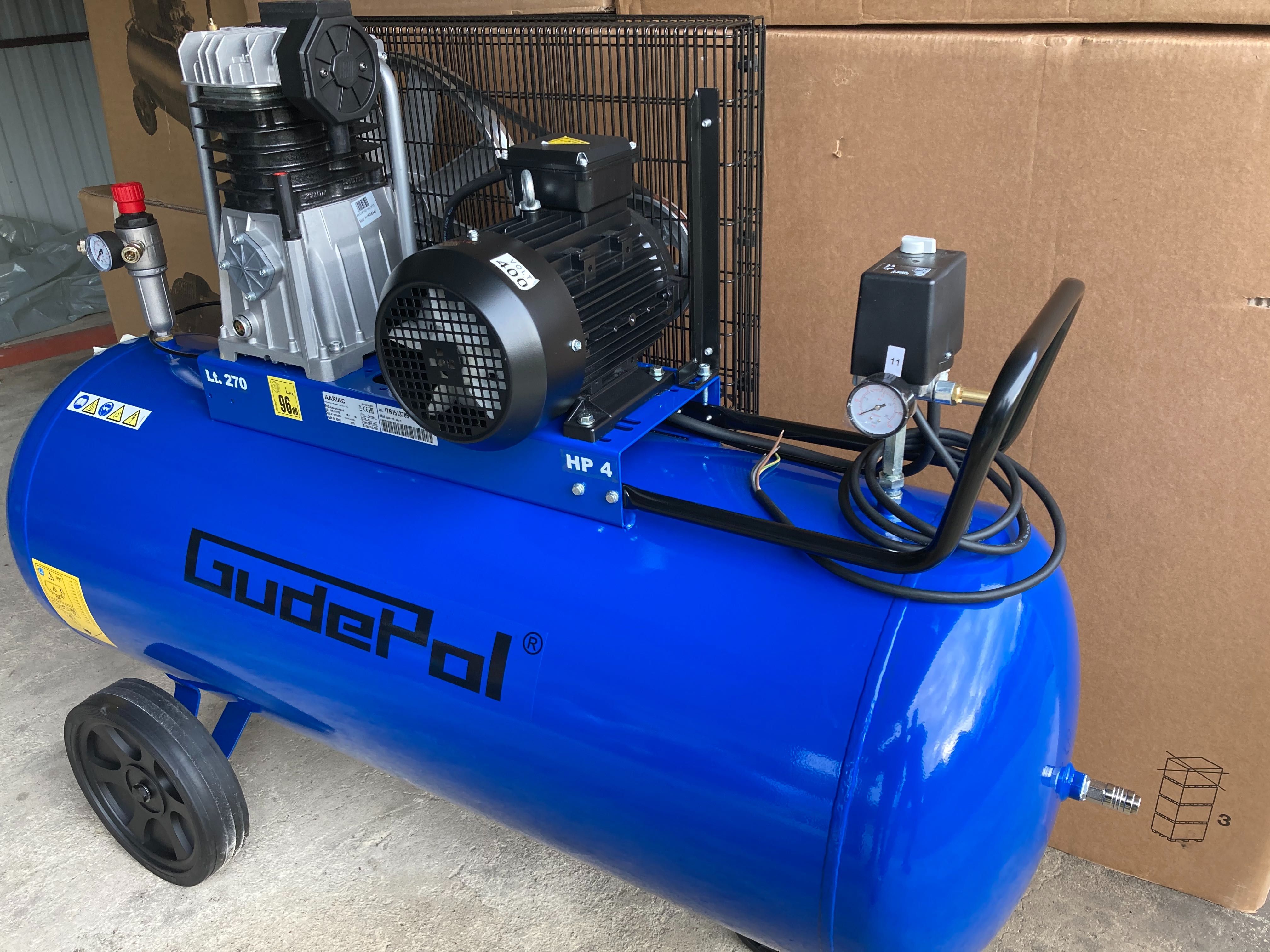 Sprężarka / Kompresor GUDEPOL 10 BAR / 270L 3KW-400V  GD49/270/560 B
