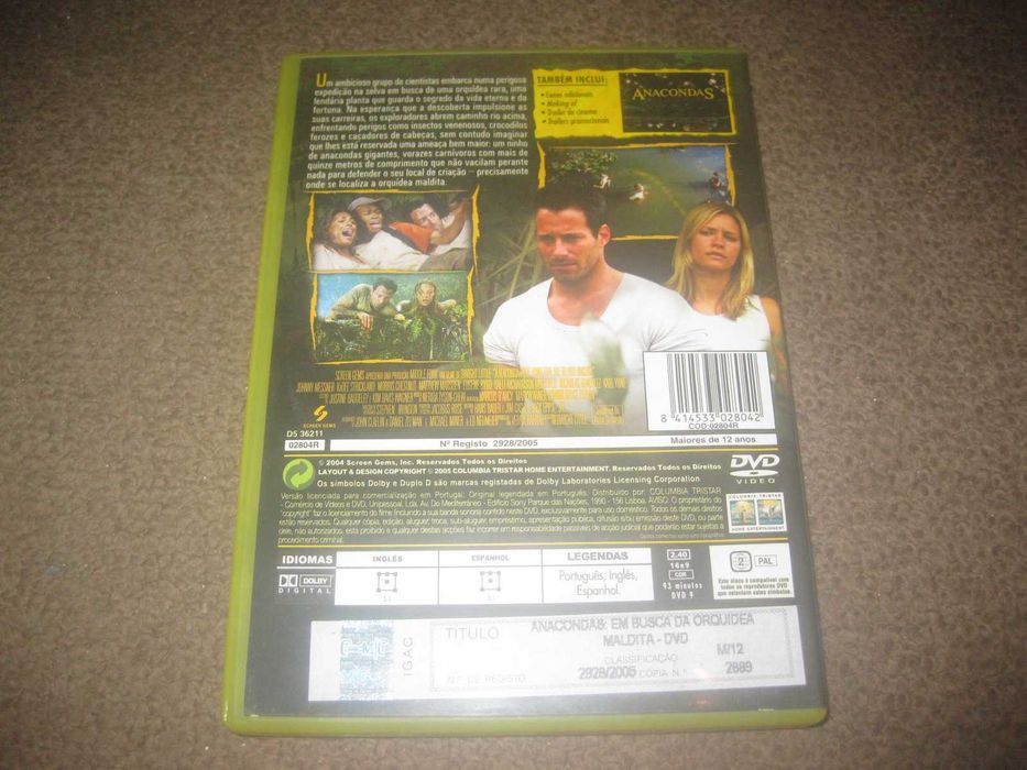 DVD "Anacondas: Em Busca da Orquídea Maldita" com Morris Chestnut