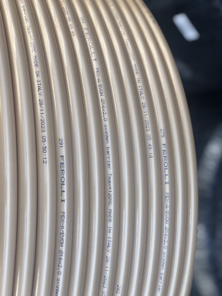Труби теплого пола Італія Feroli Pex-A 16*2mm