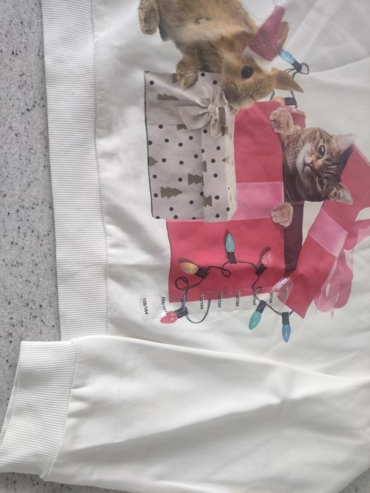 H&M nowa świąteczna bluza ocieplana  r.158,12-14l. Wyprzedaż