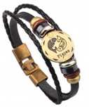 Bransoleta Znak Zodiak Skórzana Ryby 23Cm